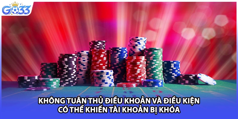 Không tuân thủ điều khoản và điều kiện có thể khiến tài khoản bị khóa