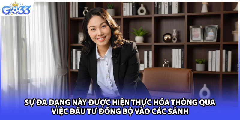 Sự đa dạng này được hiện thực hóa thông qua việc đầu tư đồng bộ vào các sảnh